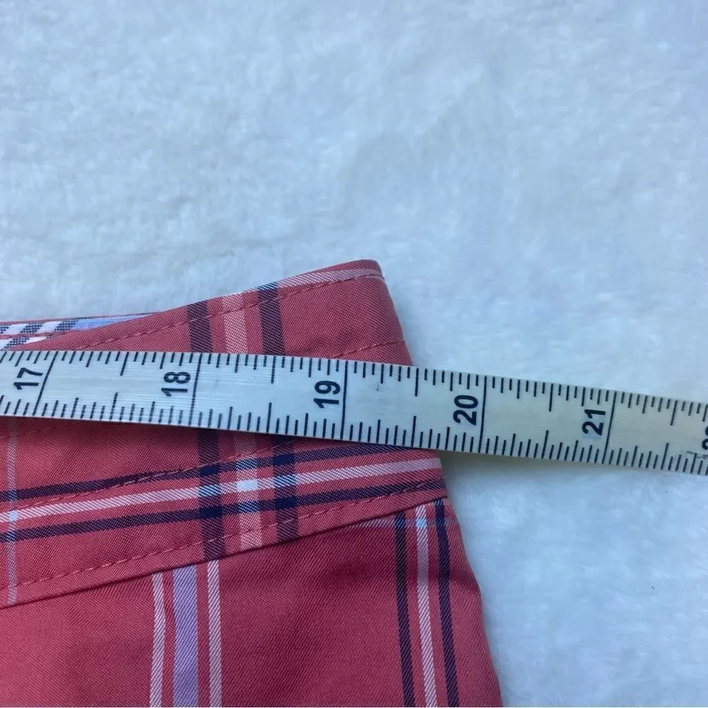 Brooks Brothers Coral Plaid Swim Shorts Size 38
